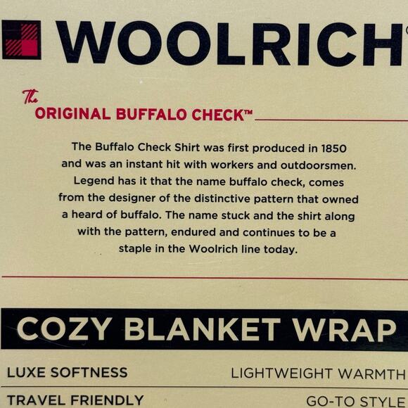 Woolrich Luxe Daphine Plaid Warm Cozy Blanket Shawl Wrap Cape One Size Brand New - Picture 4 of 5